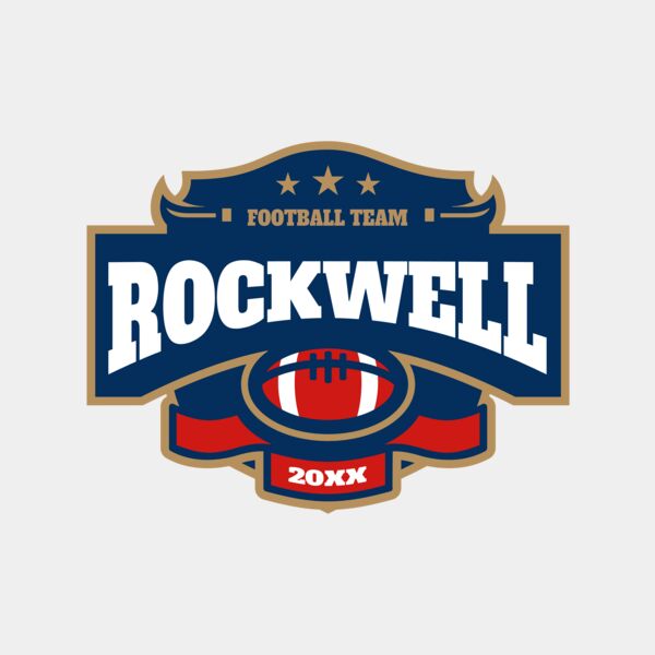 Rockwell Football team logo template Thumbnail