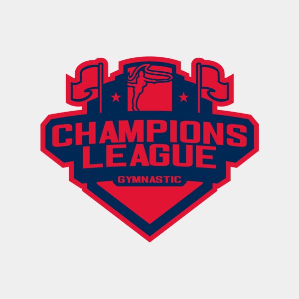 Champions League Gymnastic logo template Thumbnail