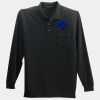 Long Sleeve Silk Touch Polo with Pocket Thumbnail