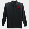 Long Sleeve Silk Touch Polo with Pocket Thumbnail