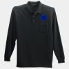 Long Sleeve Silk Touch Polo with Pocket Thumbnail