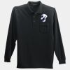 Long Sleeve Silk Touch Polo with Pocket Thumbnail