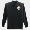Long Sleeve Silk Touch Polo with Pocket Thumbnail
