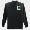 Long Sleeve Silk Touch Polo with Pocket Thumbnail