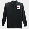 Long Sleeve Silk Touch Polo with Pocket Thumbnail