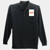 Long Sleeve Silk Touch Polo with Pocket Thumbnail