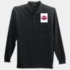Long Sleeve Silk Touch Polo with Pocket Thumbnail