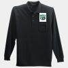 Long Sleeve Silk Touch Polo with Pocket Thumbnail