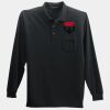Long Sleeve Silk Touch Polo with Pocket Thumbnail
