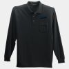 Long Sleeve Silk Touch Polo with Pocket Thumbnail