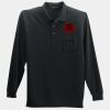 Long Sleeve Silk Touch Polo with Pocket Thumbnail