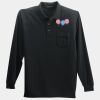 Long Sleeve Silk Touch Polo with Pocket Thumbnail