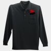 Long Sleeve Silk Touch Polo with Pocket Thumbnail