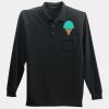 Long Sleeve Silk Touch Polo with Pocket Thumbnail