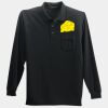 Long Sleeve Silk Touch Polo with Pocket Thumbnail