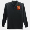Long Sleeve Silk Touch Polo with Pocket Thumbnail