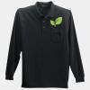 Long Sleeve Silk Touch Polo with Pocket Thumbnail