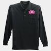 Long Sleeve Silk Touch Polo with Pocket Thumbnail