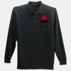 Long Sleeve Silk Touch Polo with Pocket Thumbnail