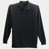 Long Sleeve Silk Touch Polo with Pocket Thumbnail